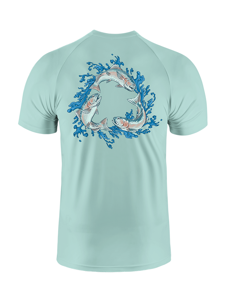 Salmon Circle of Life UPF Tee