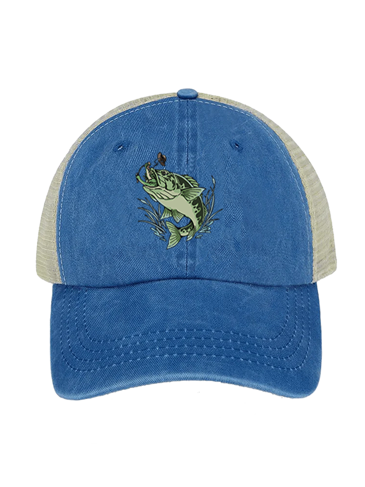 There's Always A Bigger Fish Unisex Vintage Washed Meshback Hat
