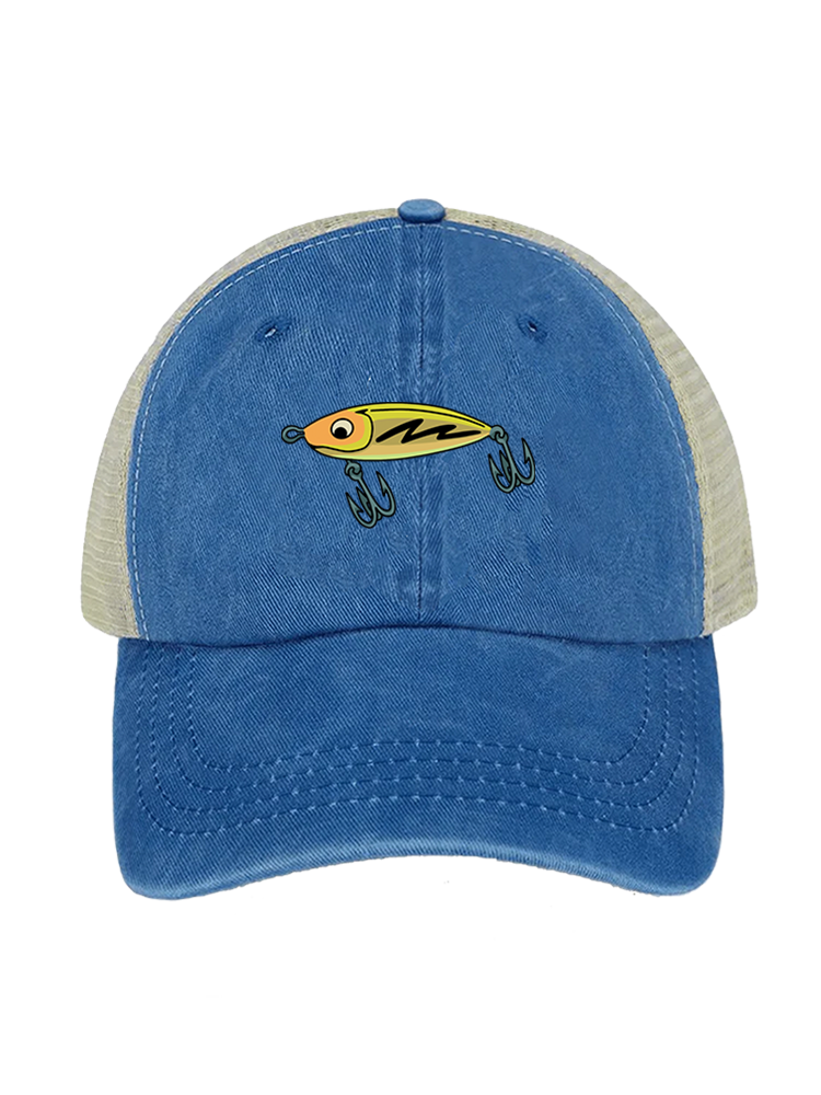 Hooked on a Day Off Unisex Vintage Washed Meshback Hat