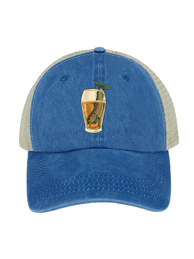 Let's Have a Drink Unisex Vintage Washed Meshback Hat