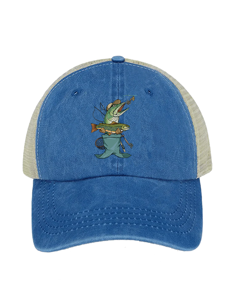 Who is My Prey Unisex Vintage Washed Meshback Hat