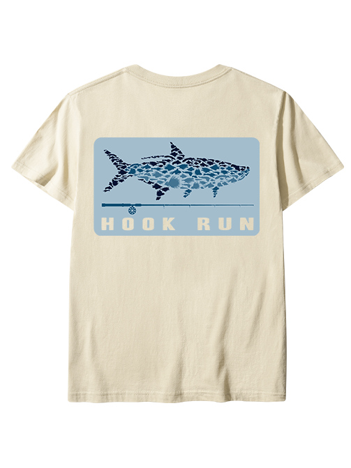 HookRun Ocean-Inspired Graphic Unisex Classic Cotton Tee