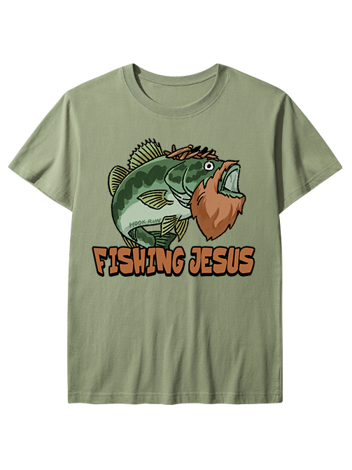 The Savior of the Catch Fishing Jesus Unisex Classic Cotton Tee