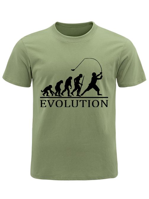 Evolution of a Fisherman Funny Unisex Classic Cotton Tee