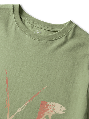 Rustic LOVE Trout Fishing Unisex Classic Cotton Tee