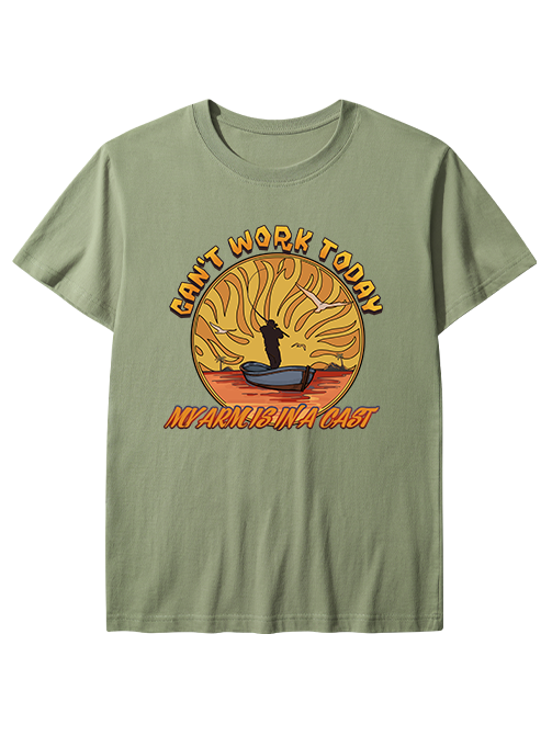 Can't Work Today My Arm's in a Cast  Unisex Classic Cotton Tee