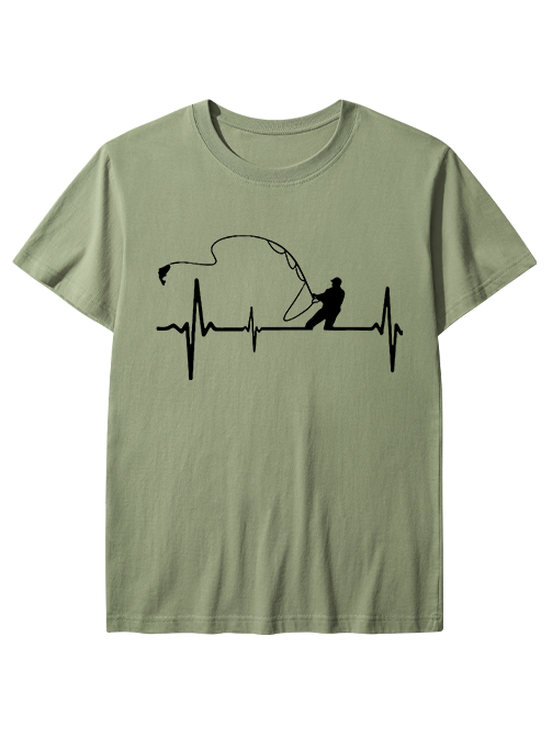 Heartbeat of a Fisherman Unisex Classic Cotton Tee