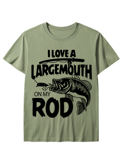 I Love a Largemouth on My Rod Funny Unisex Classic Cotton Tee