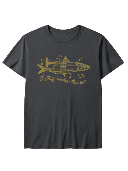 Jazz Under the Sea Funny  Unisex Classic Cotton Tee