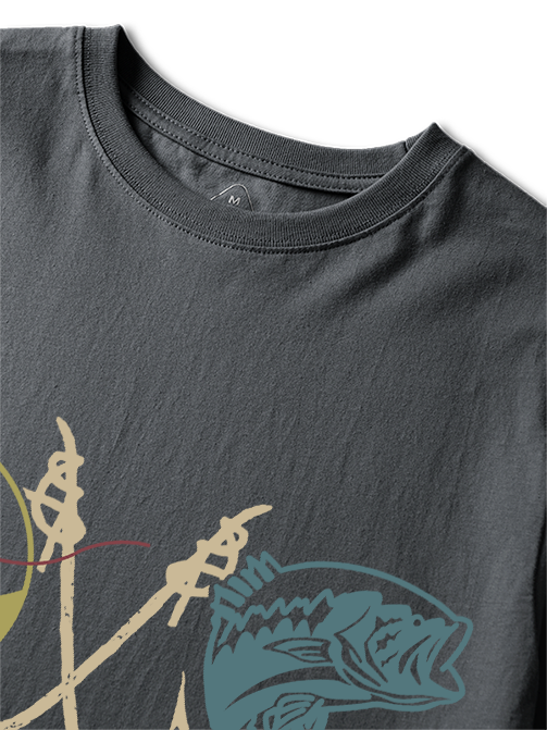 Modern LOVE Bass Fishing Unisex Classic Cotton Tee