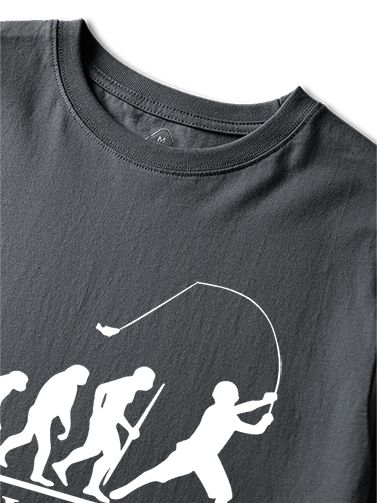 Evolution of a Fisherman Funny Unisex Classic Cotton Tee