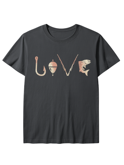 Rustic LOVE Trout Fishing Unisex Classic Cotton Tee