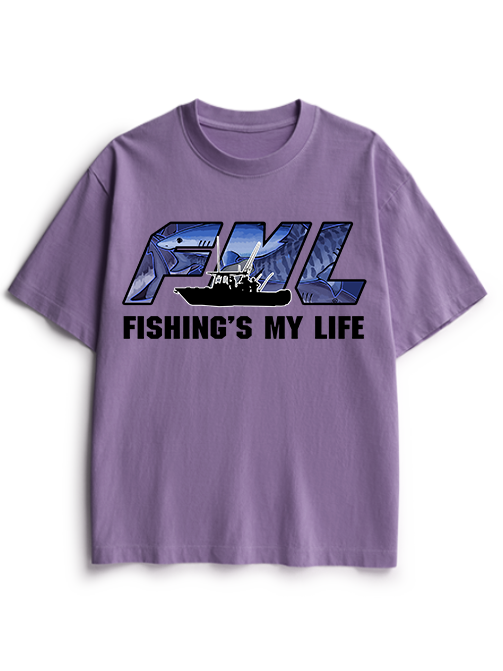 Fishing is My Life Unisex Heavyweight Cotton T-Shirt