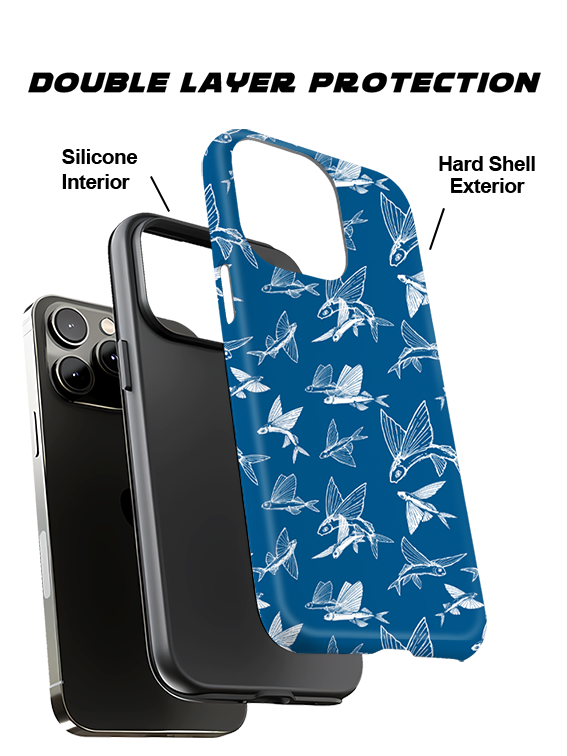 Ocean Breeze Flying Fish Full Print iPhone Case