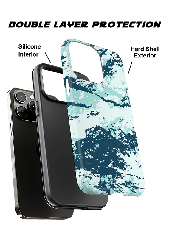 Ocean-Inspired Water Texture Full Print iPhone Case