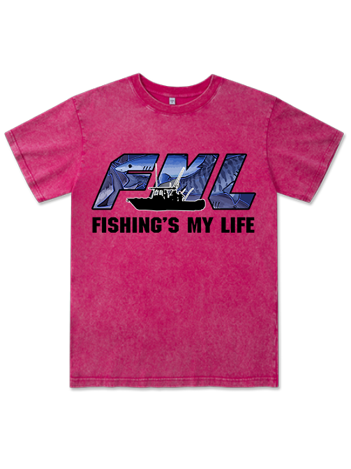 Fishing is My Life Unisex Washed Cotton T-Shirt