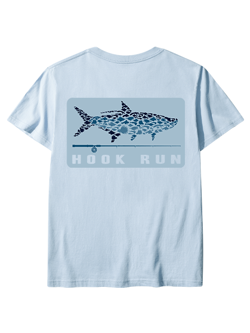 HookRun Ocean-Inspired Graphic Unisex Classic Cotton Tee