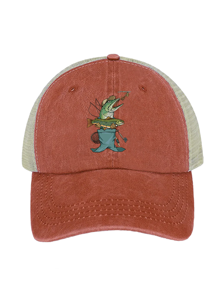 Who is My Prey Unisex Vintage Washed Meshback Hat