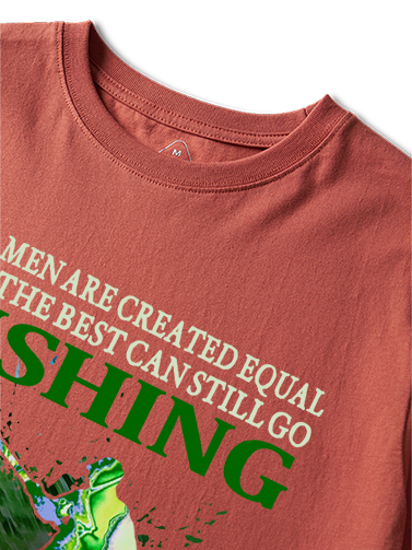 Fishing in Their Seventies Inspirational Unisex Classic Cotton Tee
