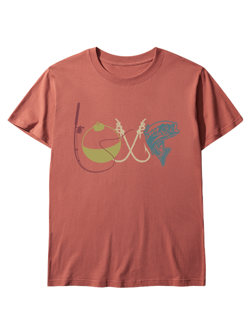 Modern LOVE Bass Fishing Unisex Classic Cotton Tee