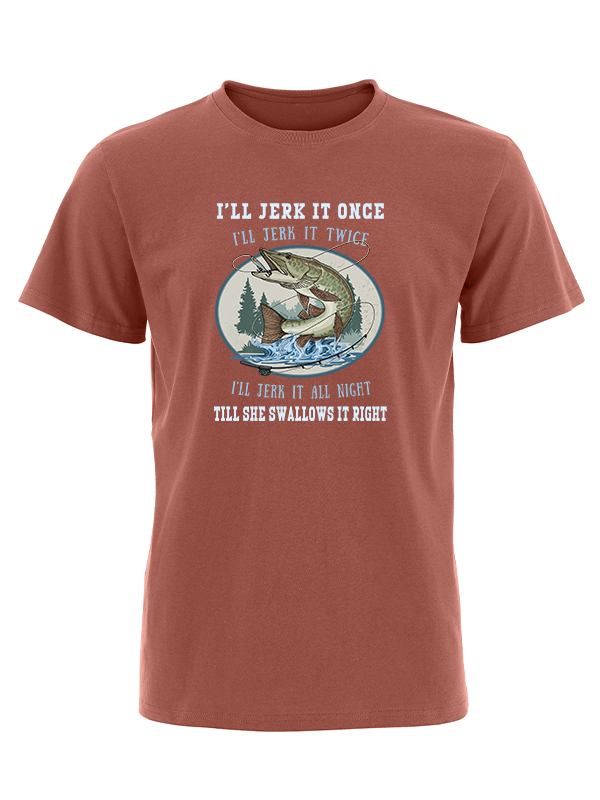 Keep Jerking Till She Bites Vintage Cotton Tee
