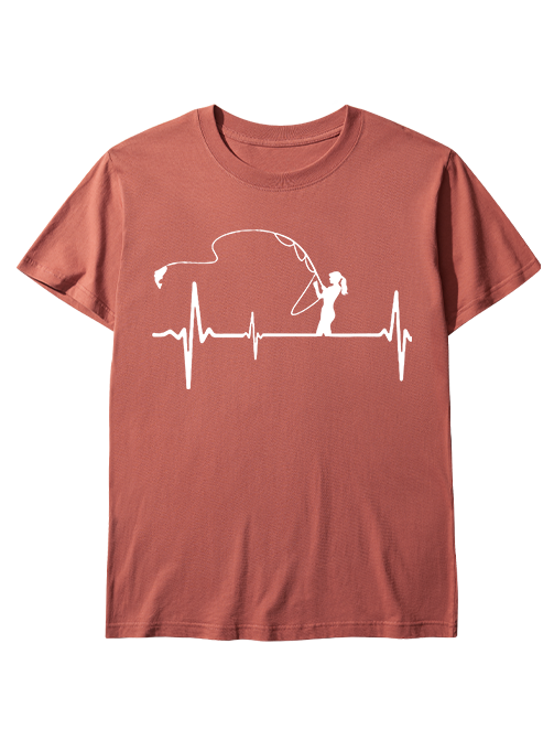 Heartbeat of a Fisherwoman Unisex Classic Cotton Tee