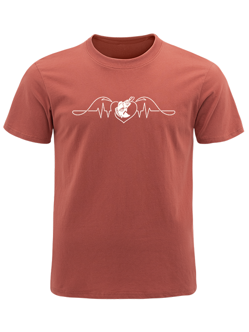 Fishing Heart Beat Pulse Unisex Classic Cotton Tee
