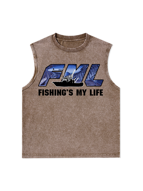 Fishing is My Life Unisex Washed Cotton Tank